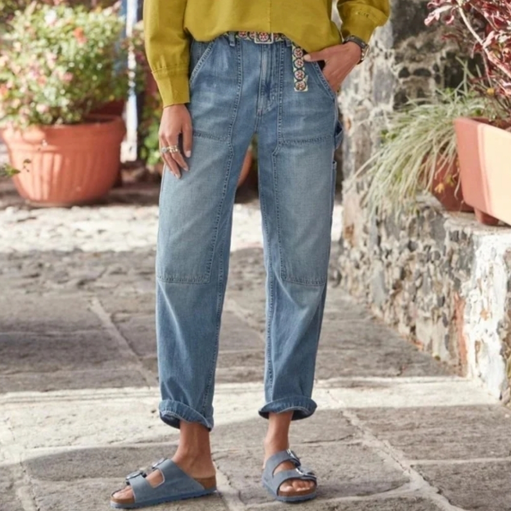 NWT EDWIN Bailee Worker Pants Jeans Rinse